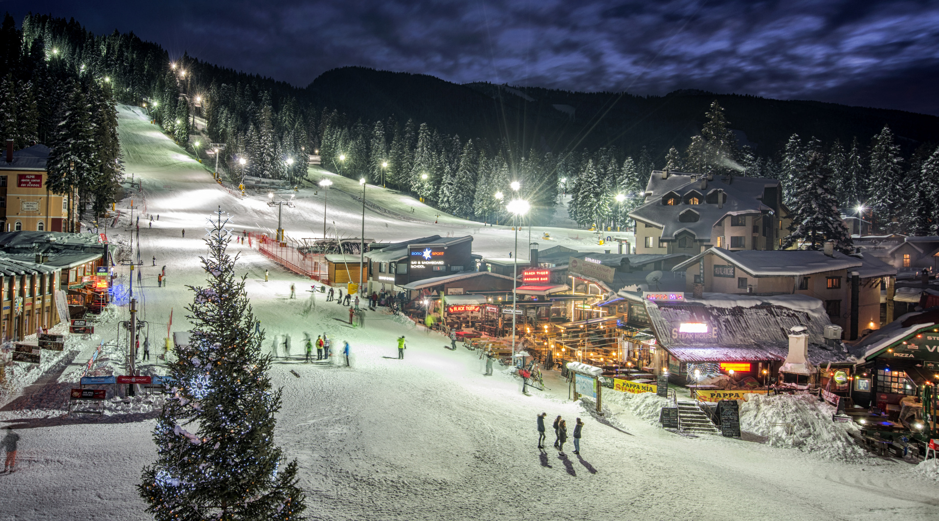 Skiing Borovets At Bulgaria 